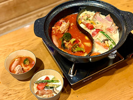 二色鍋orシークレット鍋 無料レンタル!